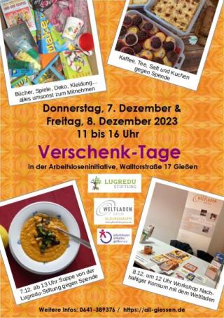 Plakat Verschenktage