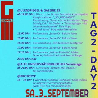 Giennale Programm