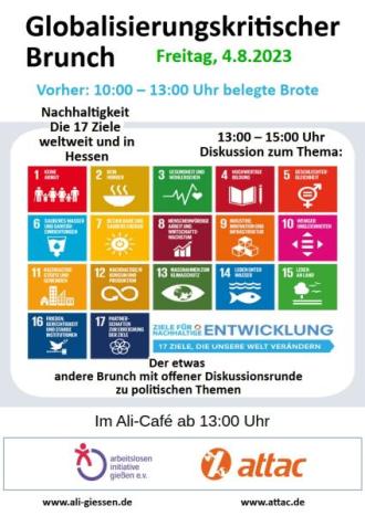 Plakat Globalisierungskritischer Brunch