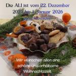 Plätzchenteller - die ALI ist vom 22.12 bis 1.1. geschlossen