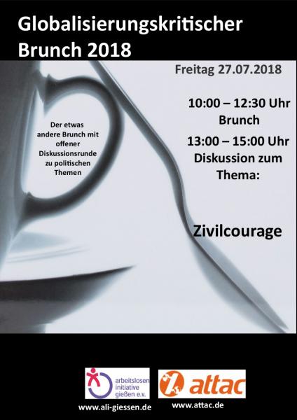 Globalisierungskritischer Brunch - Plakat