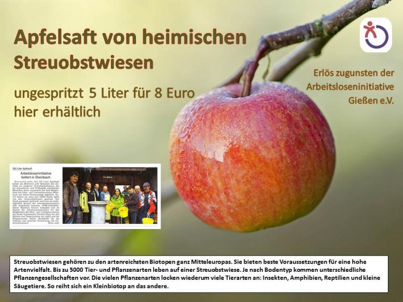 Apfelsaft-Plakat