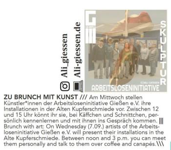 Ankündigung Brunch mit Kunst