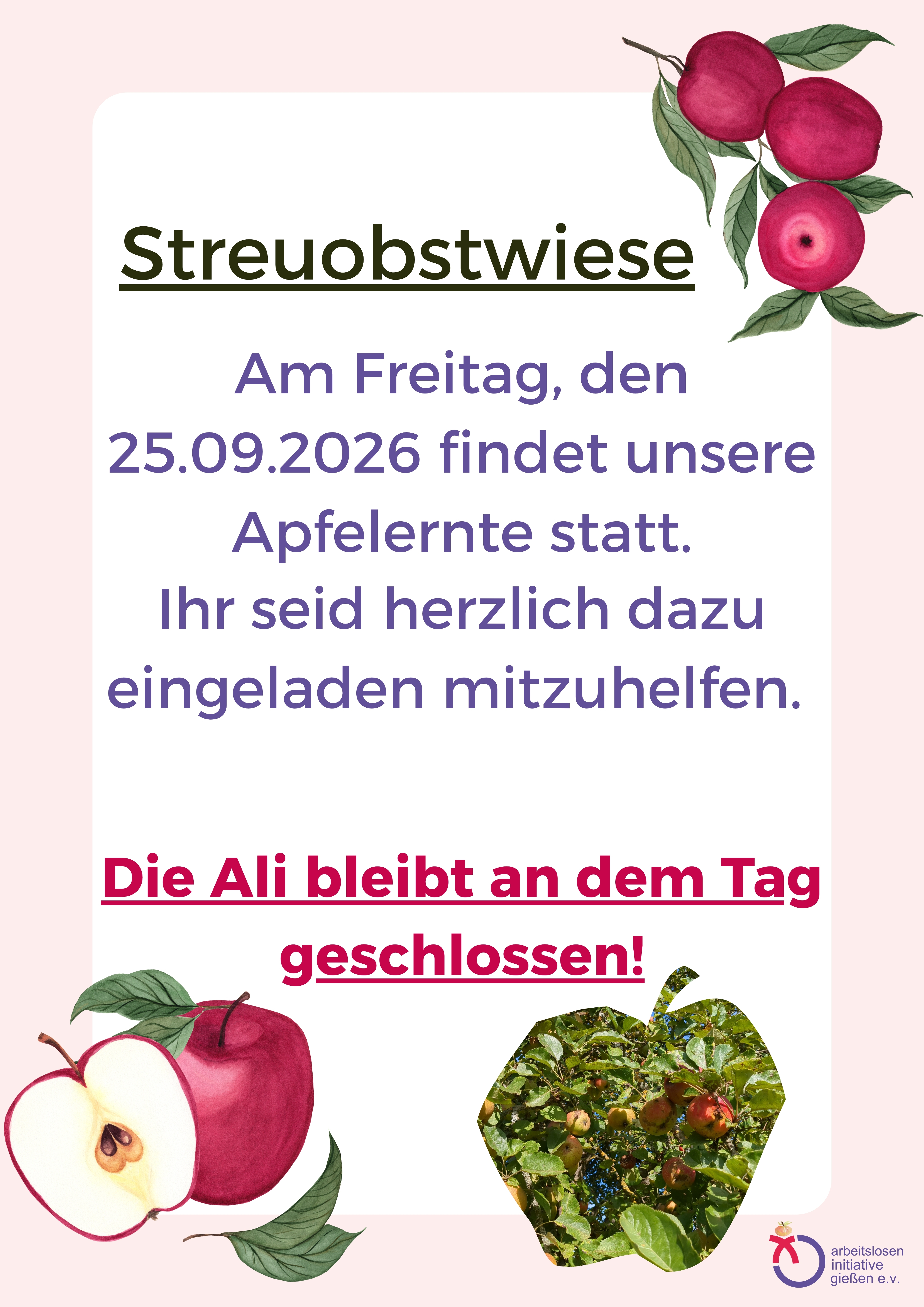 Plakat Apfelernte